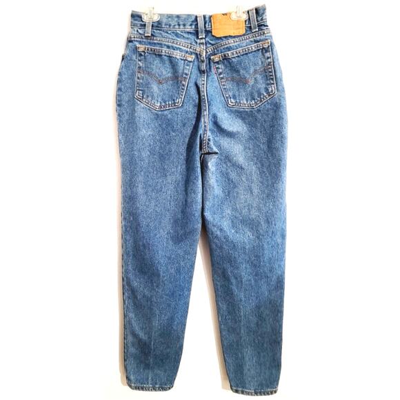 Vintage 80s Levi's Hi-Rise Medium Wash Cotton Jeans 544 16565-1206 25x30 - Picture 10 of 10